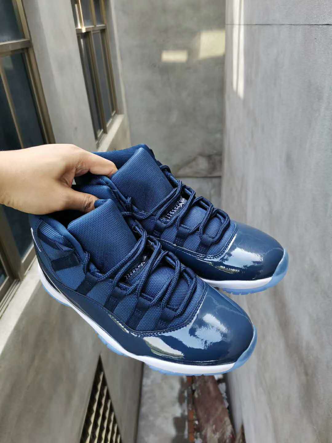 2020 Air Jordan 11 Navy Blue White Shoes - Click Image to Close